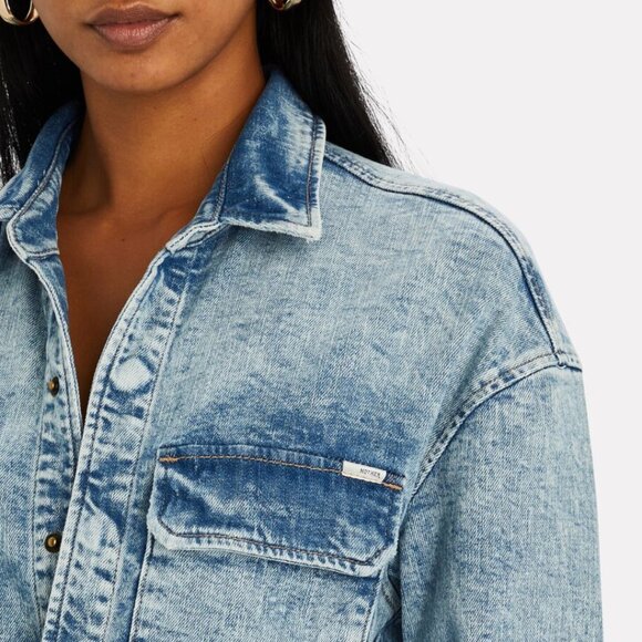 NWT MOTHER All In One Breaker Denim Jumpsuit Size L - Picture 5 of 15